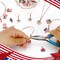 40Pcs/20 Pairs Patriotic Charms, 4th of July Enamel Charms for Jewelry Making, Red White Blue American Flag Independence Day Pendants for Bracelet Necklace Earrings Making